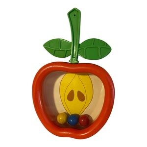 Vintage Playskool Apple Rattle Toy